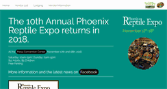 Desktop Screenshot of phxreptileexpo.com